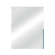 Folie protectie Esselte, A4, margine albastra, 100 bucati/set