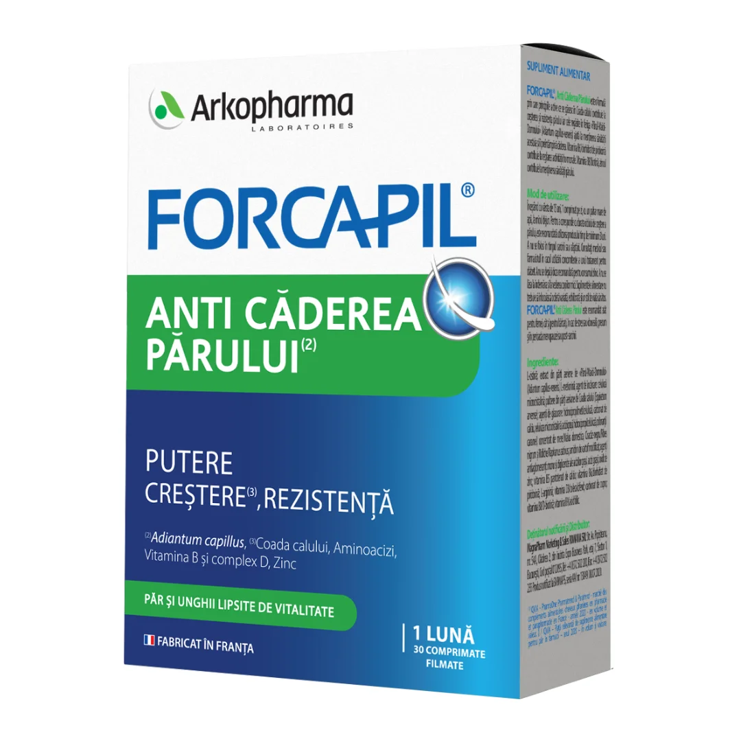 Forcapil anti caderea parului, 30 comprimate, Arkopharma