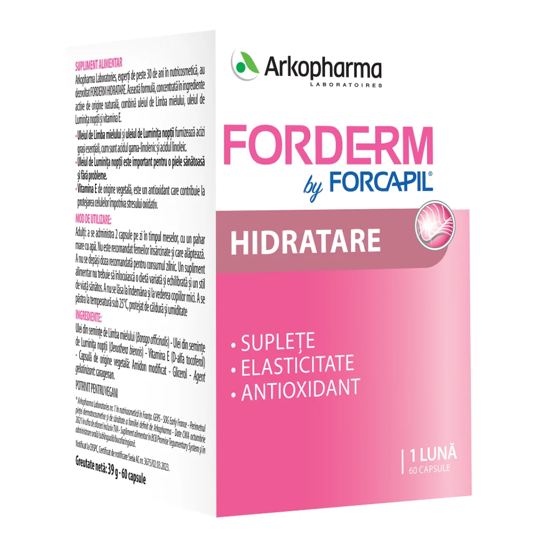 Forderm Hidratare by Forcapil, 60 capsule, Arkopharma