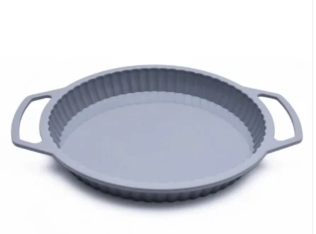 Forma rotunda din silicon pentru Copt Prajituri  24x3.5 cm Gri