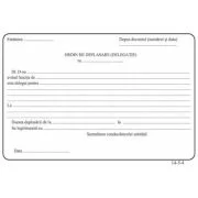 Formular ordin deplasare delegatie, A5, fata/verso, 3 carnete a 100 file/set