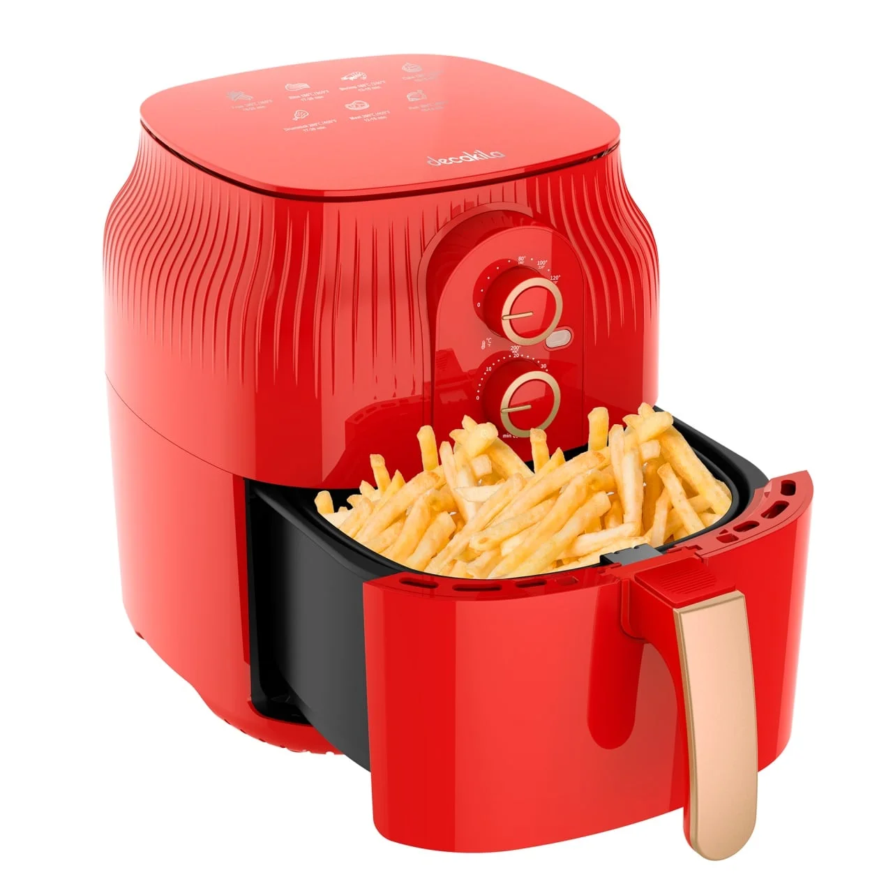 Friteuza cu Aer Cald 1400W 4.5L (Rosie) air fryer Decakila KEEC073R