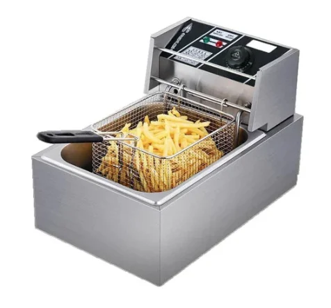 Friteuza Electrica Capacitate 6 litri din Inox Putere 2500W Uz Profesional sau Personal