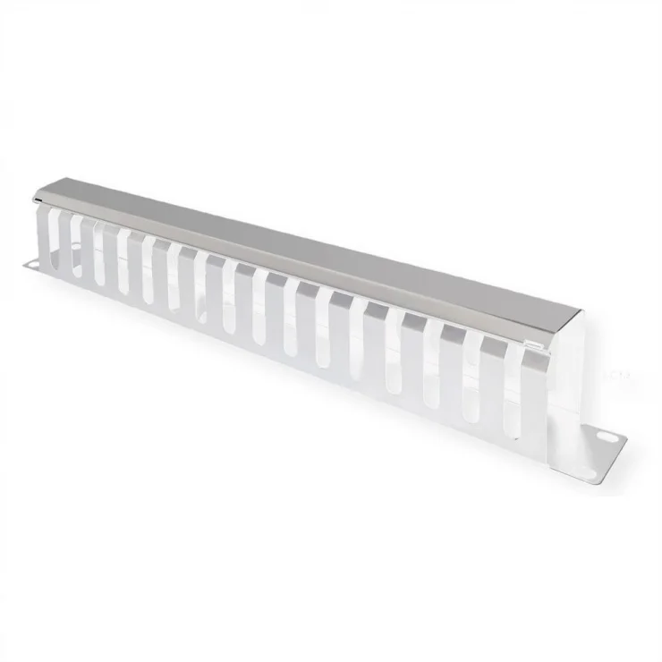 Front Panel 19" 1U cu organizator pentru cabluri 40x80mm RAL7035 Gri deschis, Value 26.99.0303