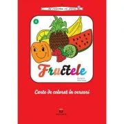 Fructele - carte de colorat