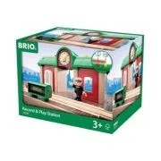Gara pentru trenulete, cu lumini, semnale sonore si mesaje preinregistrate BRIO, 3+ ani