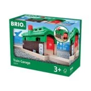 Garaj pentru trenulete, cu usi mobile actionate cu buton BRIO, 3+ ani