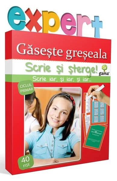 Găseşte greşeala. Scrie și șterge! Expert (8-10 ani) - Paperback - *** - Gama