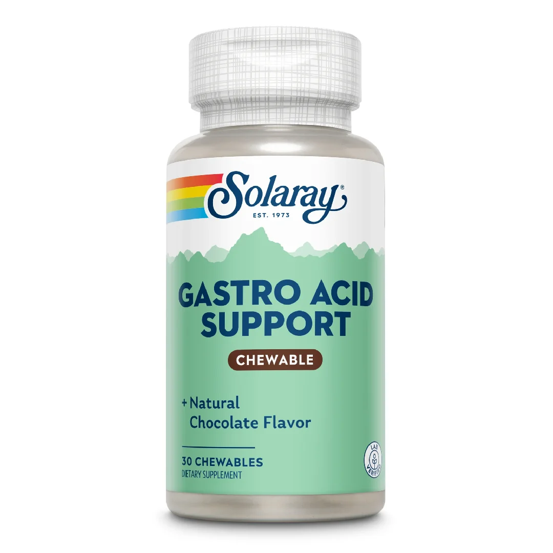 Gastro Acid Support Solaray, 30 tablete masticabile, Secom