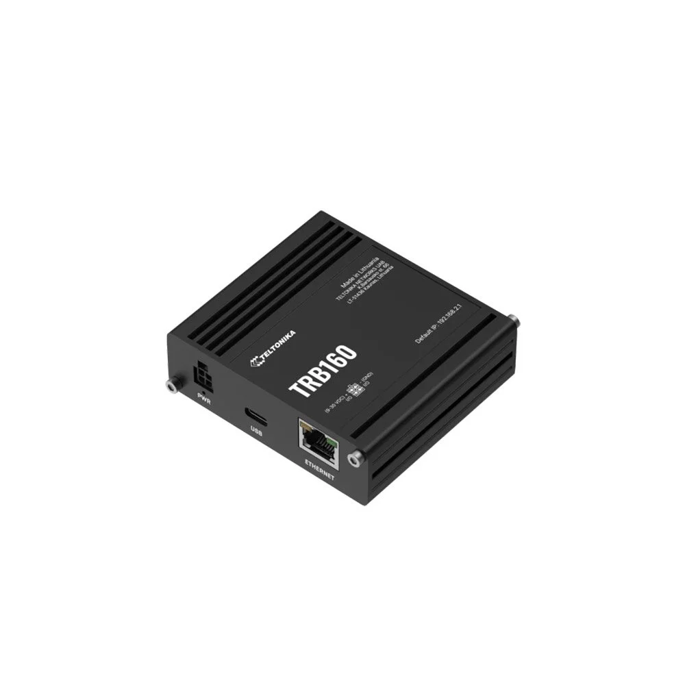 Gateway/controler Gygabite industrial Teltonika TRB160, 4G LTE, CAT 6, IoT, 300 Mbps, PoE