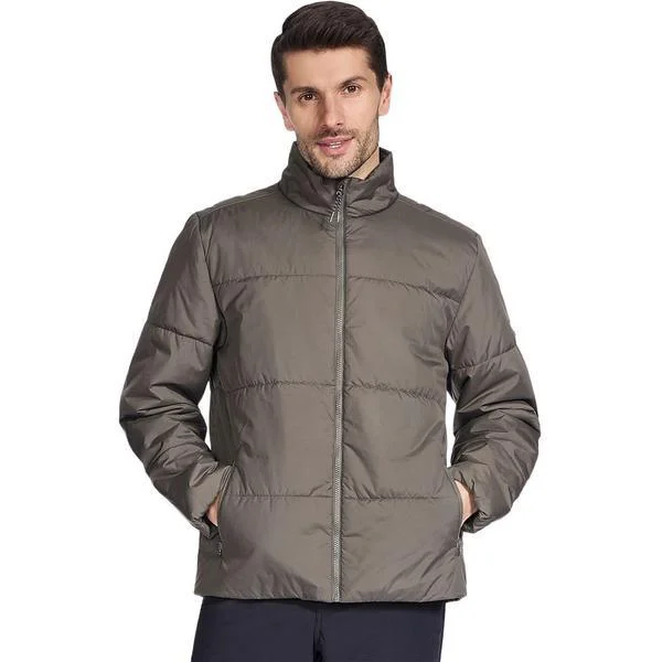Geaca barbati Skechers GO SHIELD Cozy Fit Traverse Down Jacket JA389-BROL, L, Gri