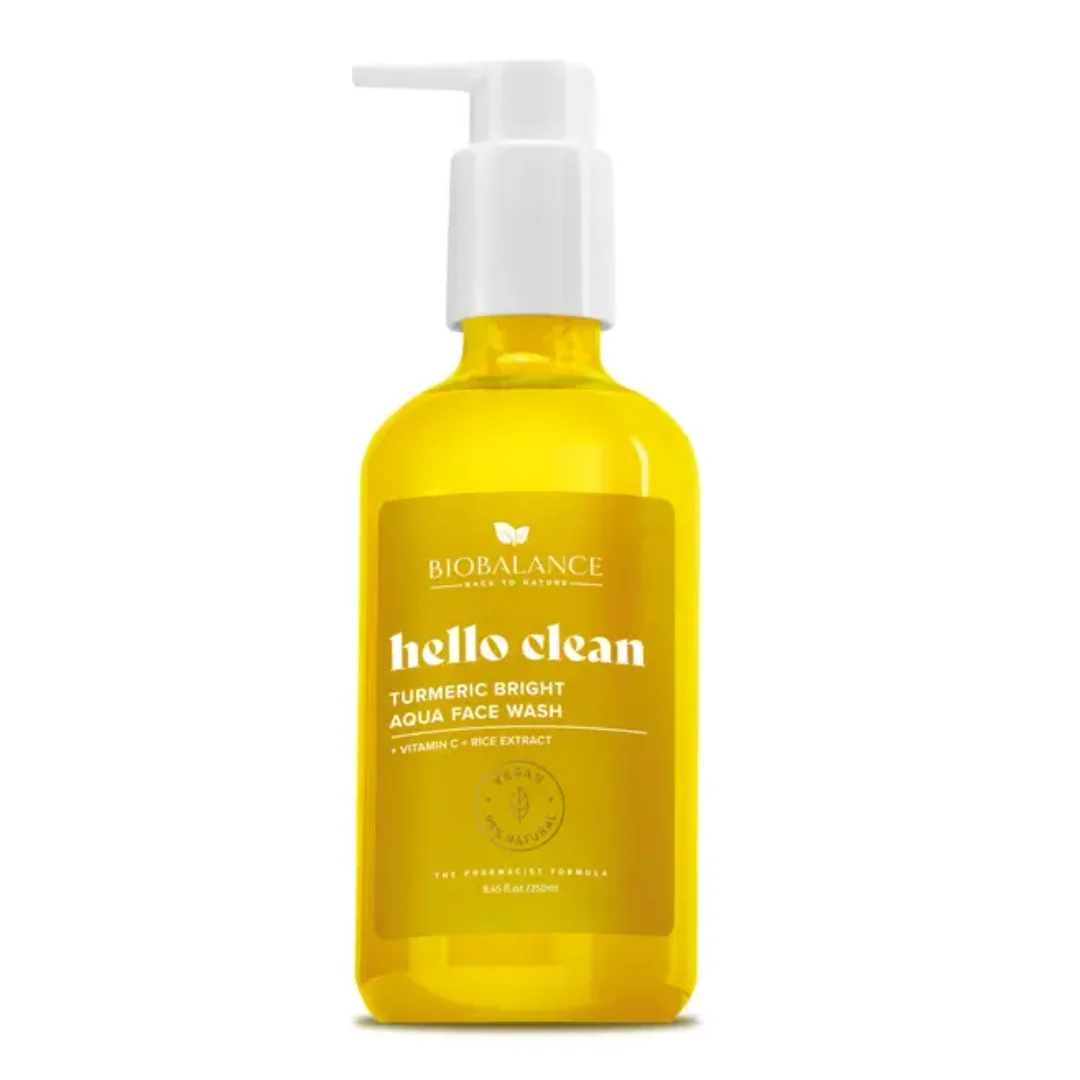 Gel de curatare cu Vitamina C + Extract de orez Turmeric Bright Hello Clean, 250ml, Bio Balance