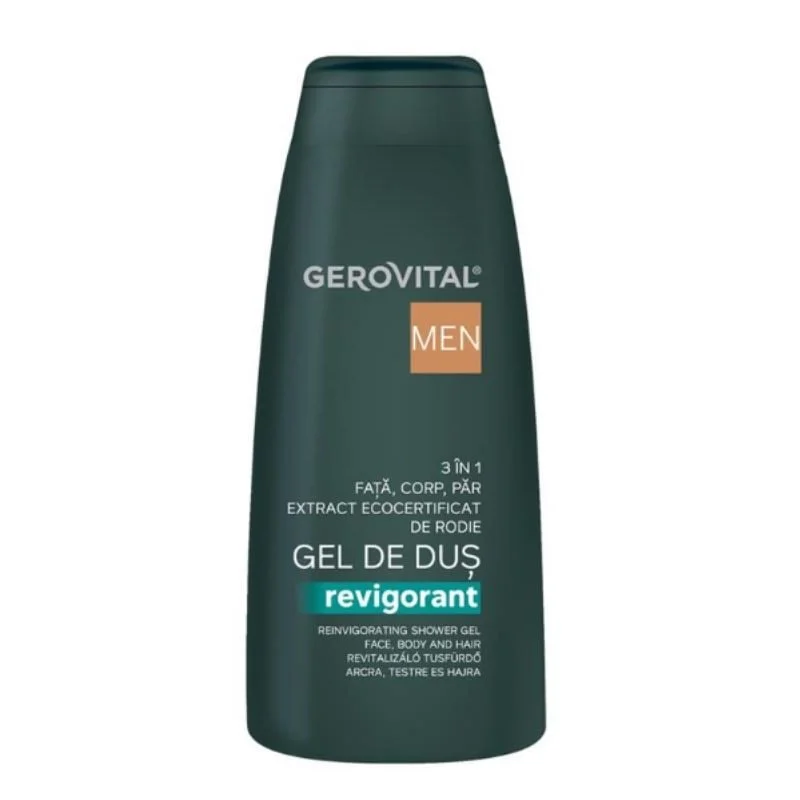 Gel de dus 3in1 Revigorant, Men 400 ml, Gerovital