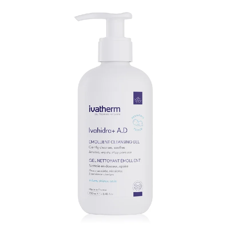 Gel de spalare emolient Ivahidra+ A.D, 250 ml, Ivatherm