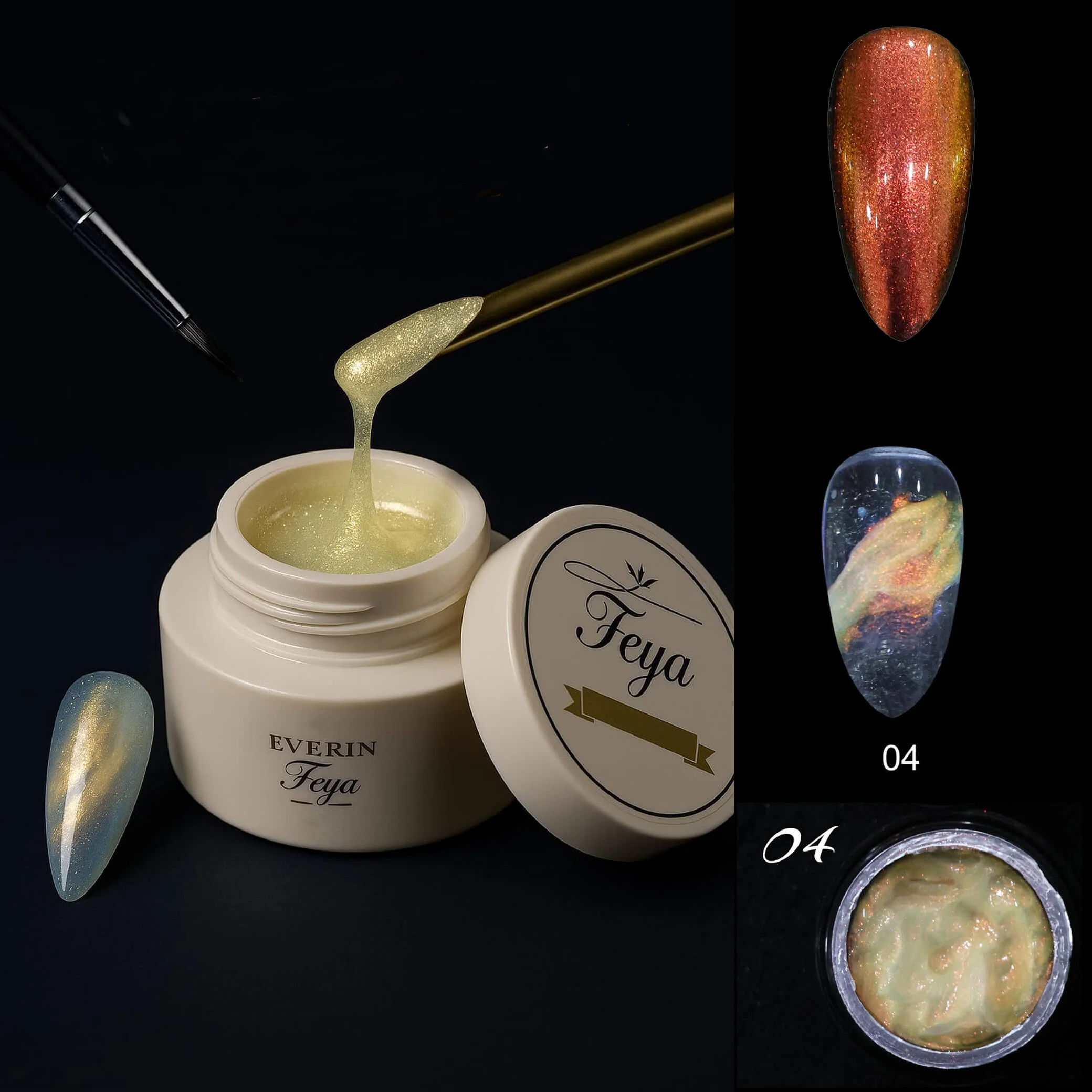 Gel Design Everin Feya 04 – Gel de pictură holografic