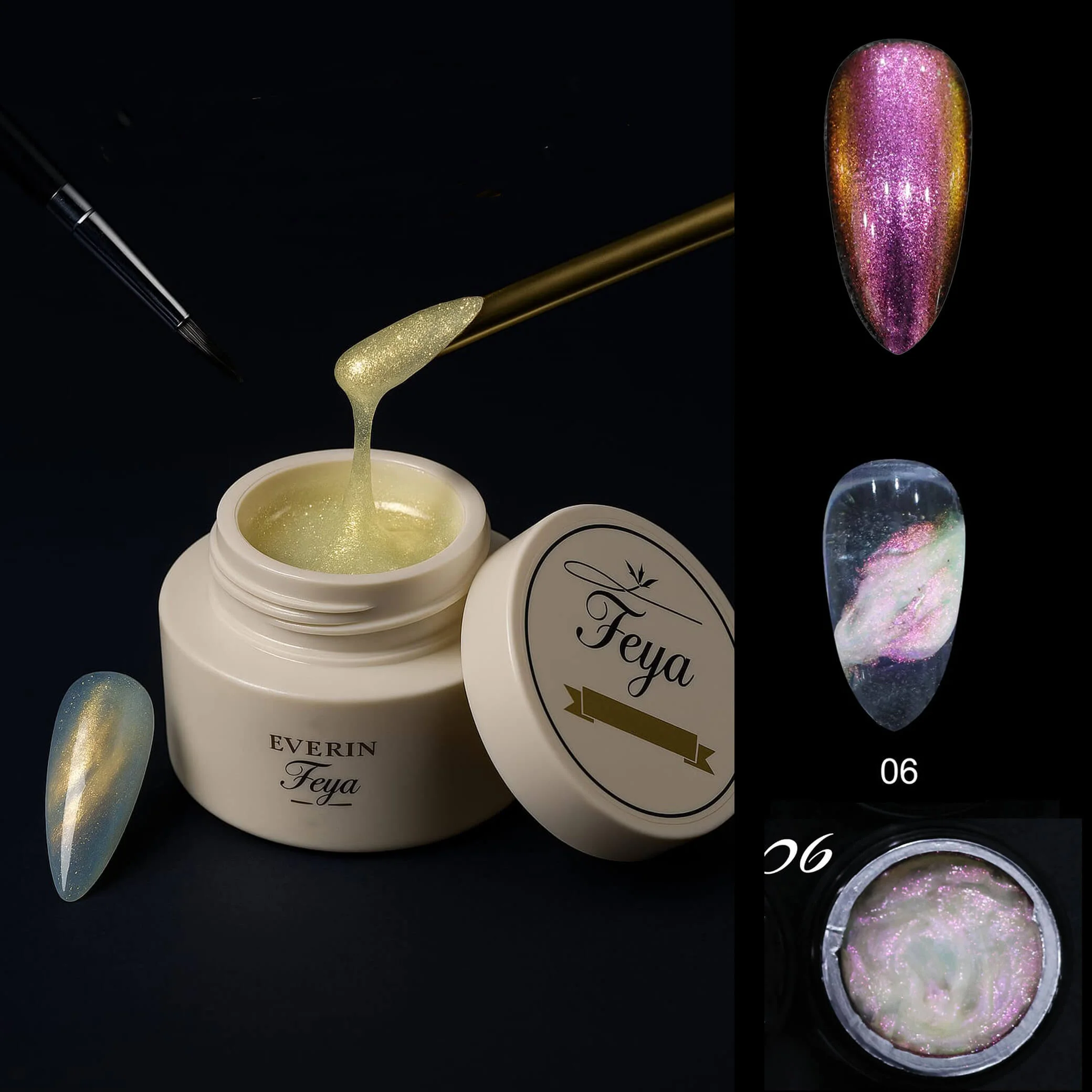 Gel Design Everin Feya 06 – Gel de pictură holografic