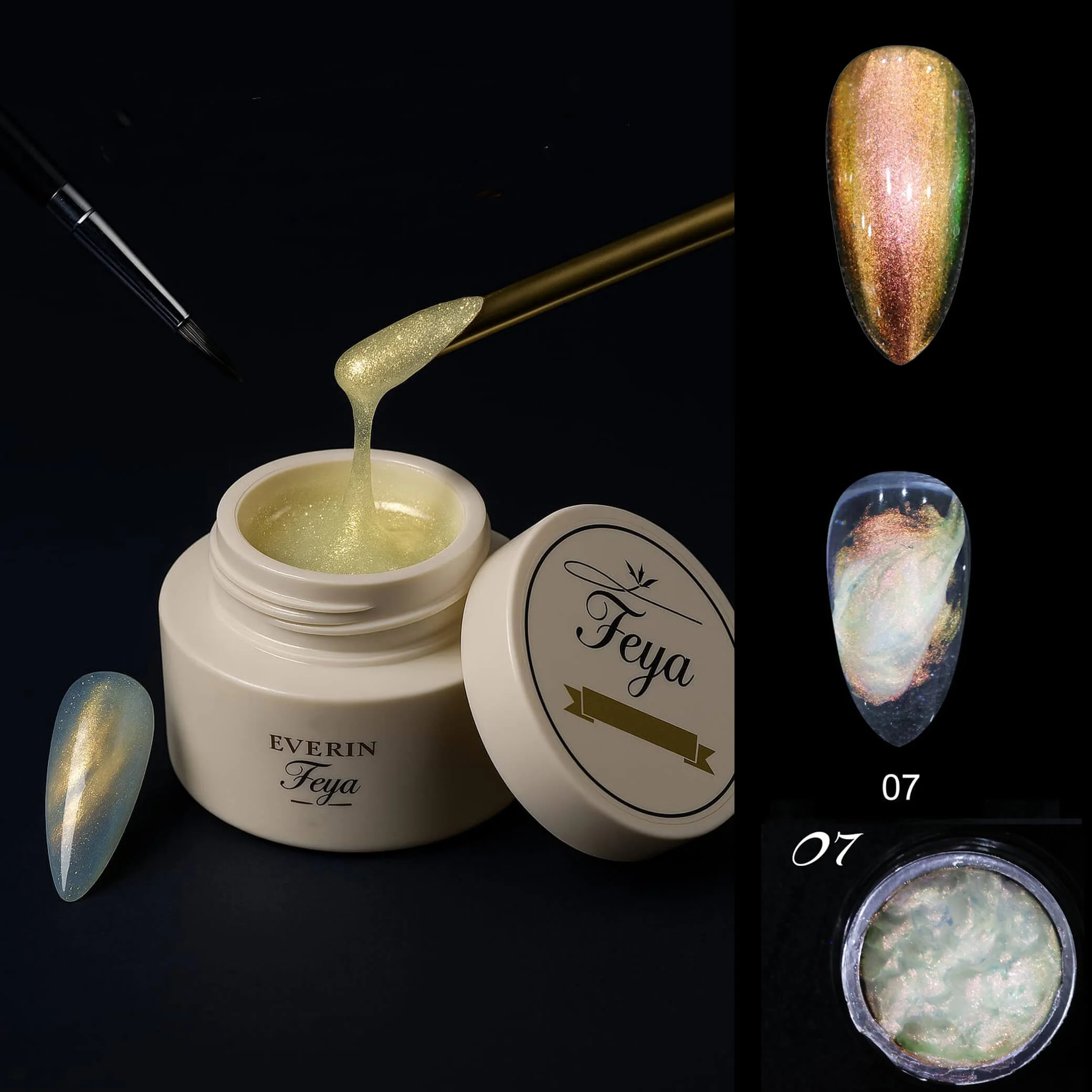 Gel Design Everin Feya 07 – Gel de pictură holografic