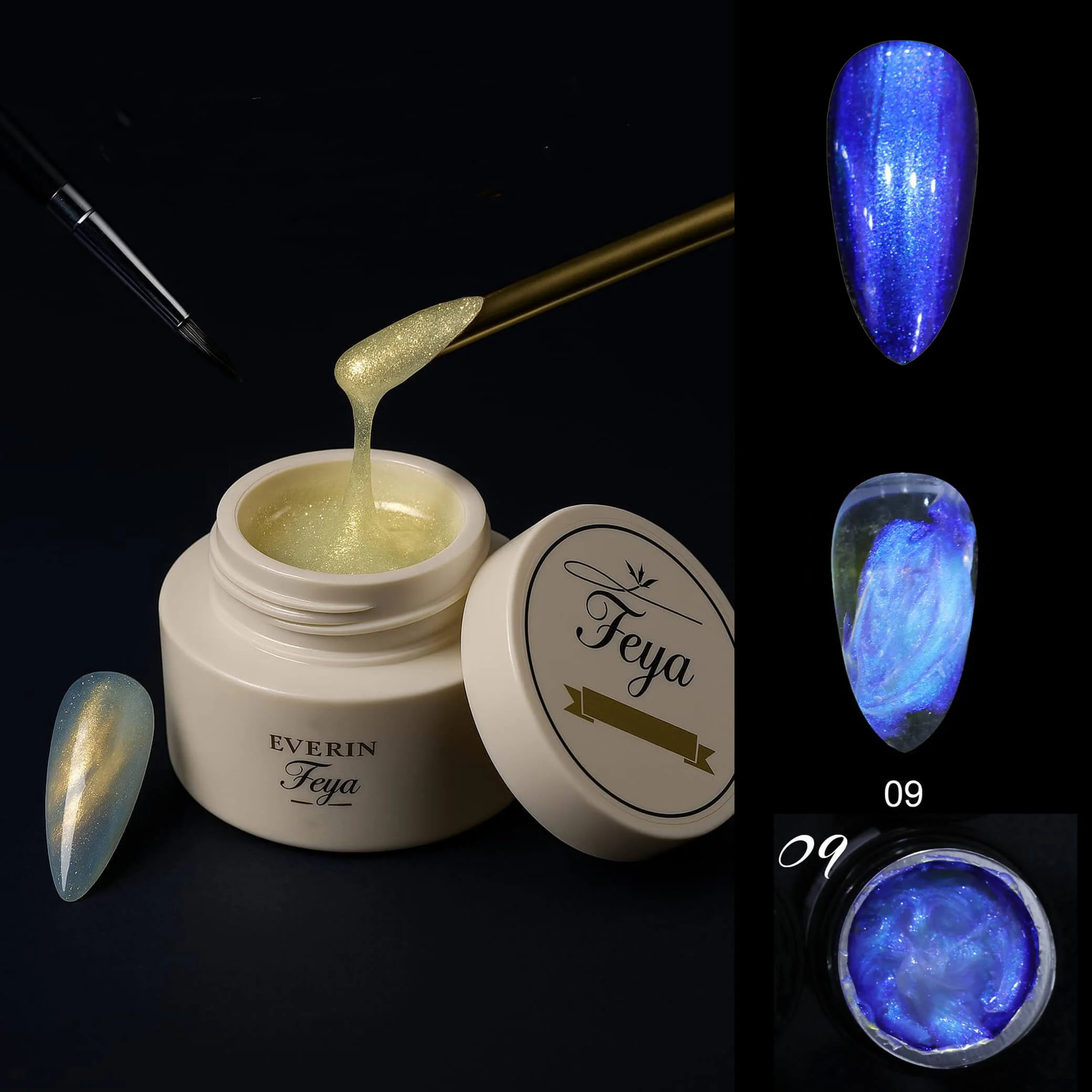 Gel Design Everin Feya 09 – Gel de pictură holografic