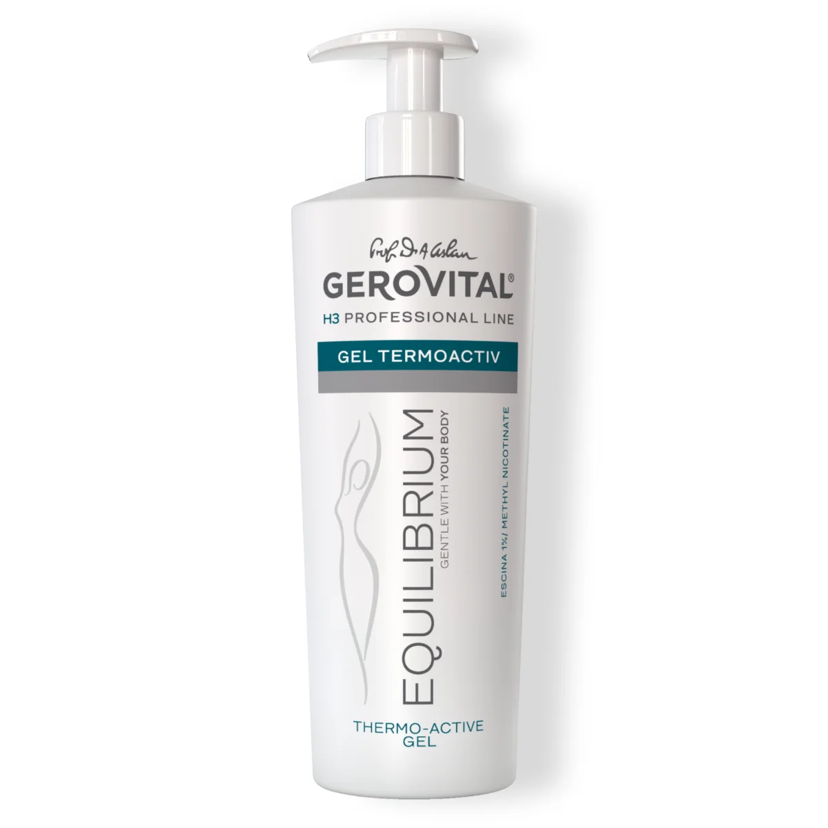 Gel Termoactiv Remodelare Corporală Cu Escină Pentru Combaterea Celulitei, Gerovital H3 Equilibrium, 500 Ml