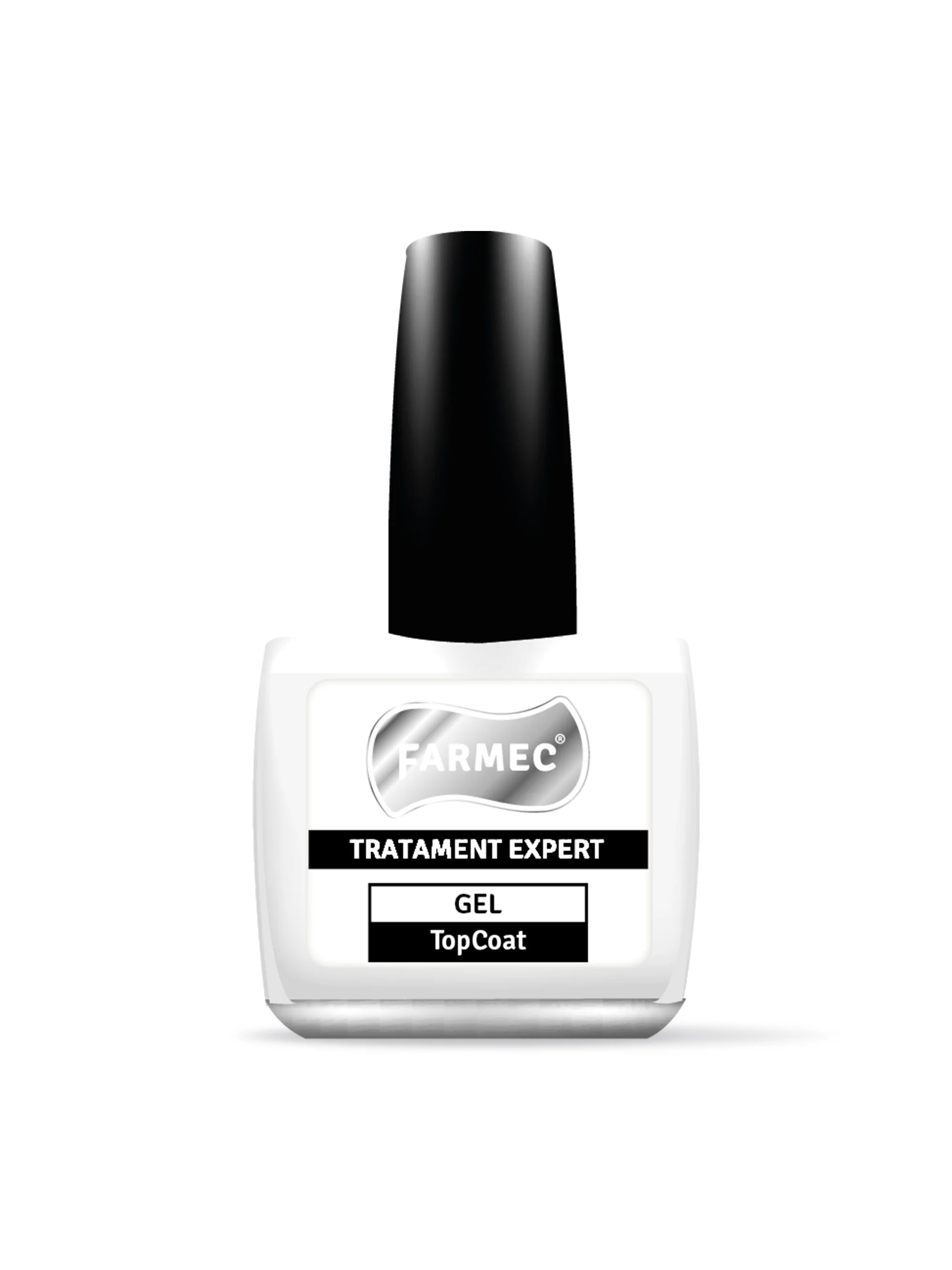 Gel Top Coat Pentru Unghii  Luciu Intens și Protecție, Farmec Tratament Expert, 11 Ml