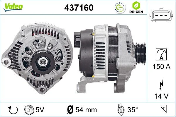 Generator / Alternator VALEO 437160