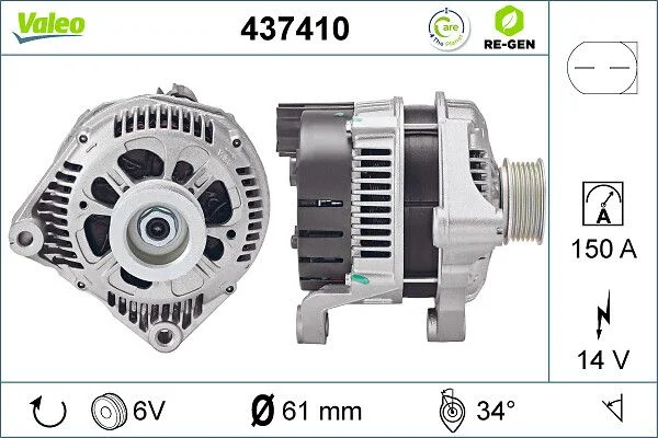 Generator / Alternator VALEO 437410