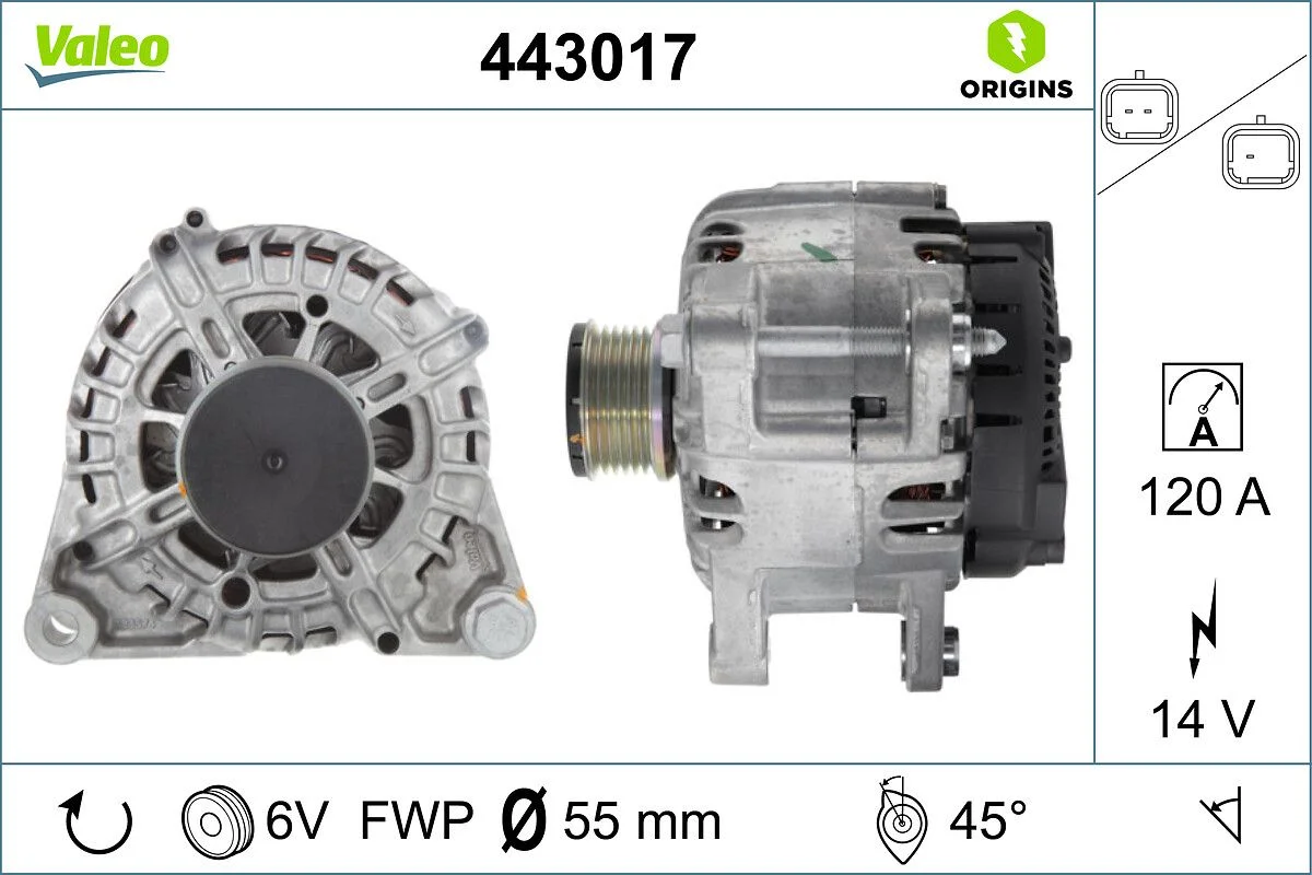 Generator / Alternator VALEO 443017