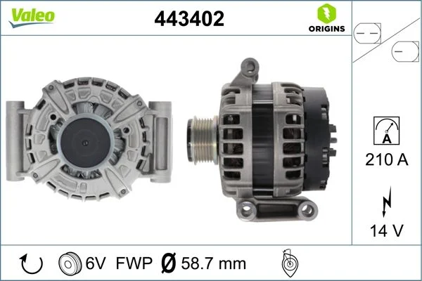 Generator / Alternator VALEO 443402
