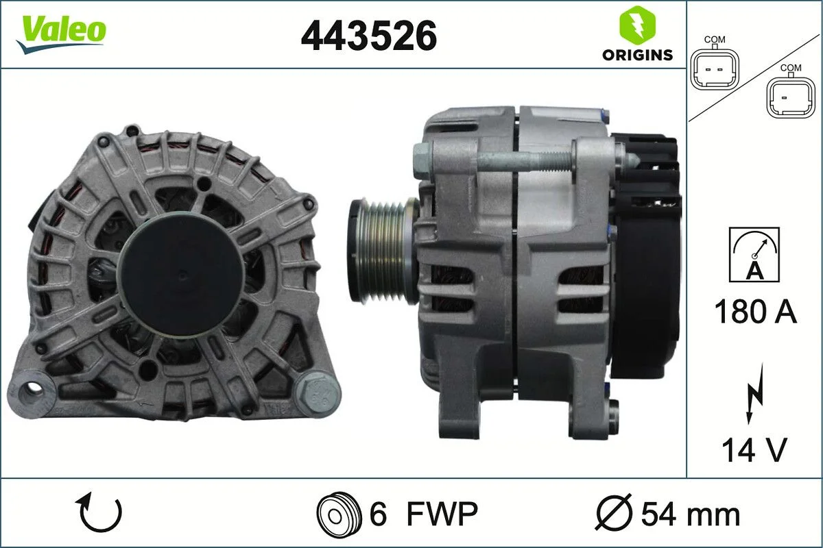 Generator / Alternator VALEO 443526