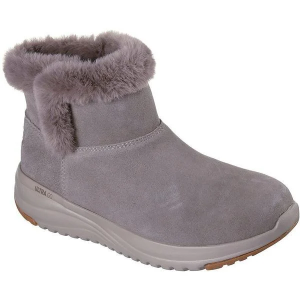 Ghete femei Skechers On-the-go Stellar - Cozy Step 144775-DKTP, 37, Gri