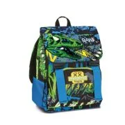 Ghiozdan Mitama, 4 compartimente, design dinozauri, 40 x 28 x 18 cm