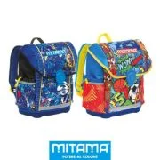 Ghiozdan Mitama, ergonomic, compartimente rigide, design baieti, 26 x 18 x 38 cm