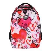 Ghiozdan Next Level, 2 in 1, colectia Heart Queen, 3 compartimente, 48x33x23 cm