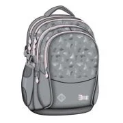 Ghiozdan scolar Majewski ST Right, BP01, Silver Butterflies, 4 compartimente, 43 x 32 x 21 cm