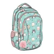 Ghiozdan scolar Majewski ST Right, BP26, Charming Cats, 3 compartimente, 39 x 27 x 17 cm