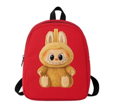 Ghiozdanel pentru copii cu un compartiment ROSU