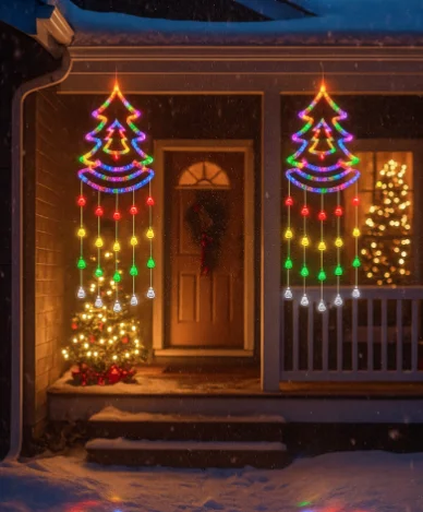 Ghirlanda luminoasa colorata tip BRAD lungime 160 cm cu 60LED alimentare la priza multicolor