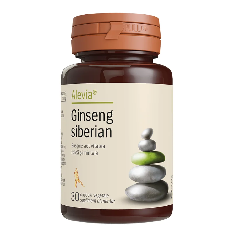 Ginseng Siberian, 30 capsule vegetale, Alevia