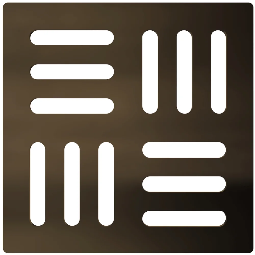 Gratar sifon pardoseala bronz antic din alama 102x102 mm Alcadrain MPV001-ANTIC