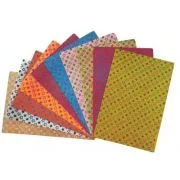 Hartie gumata A4 - stea, 2mm, cu sclipici, set 10 coli, Colorarte