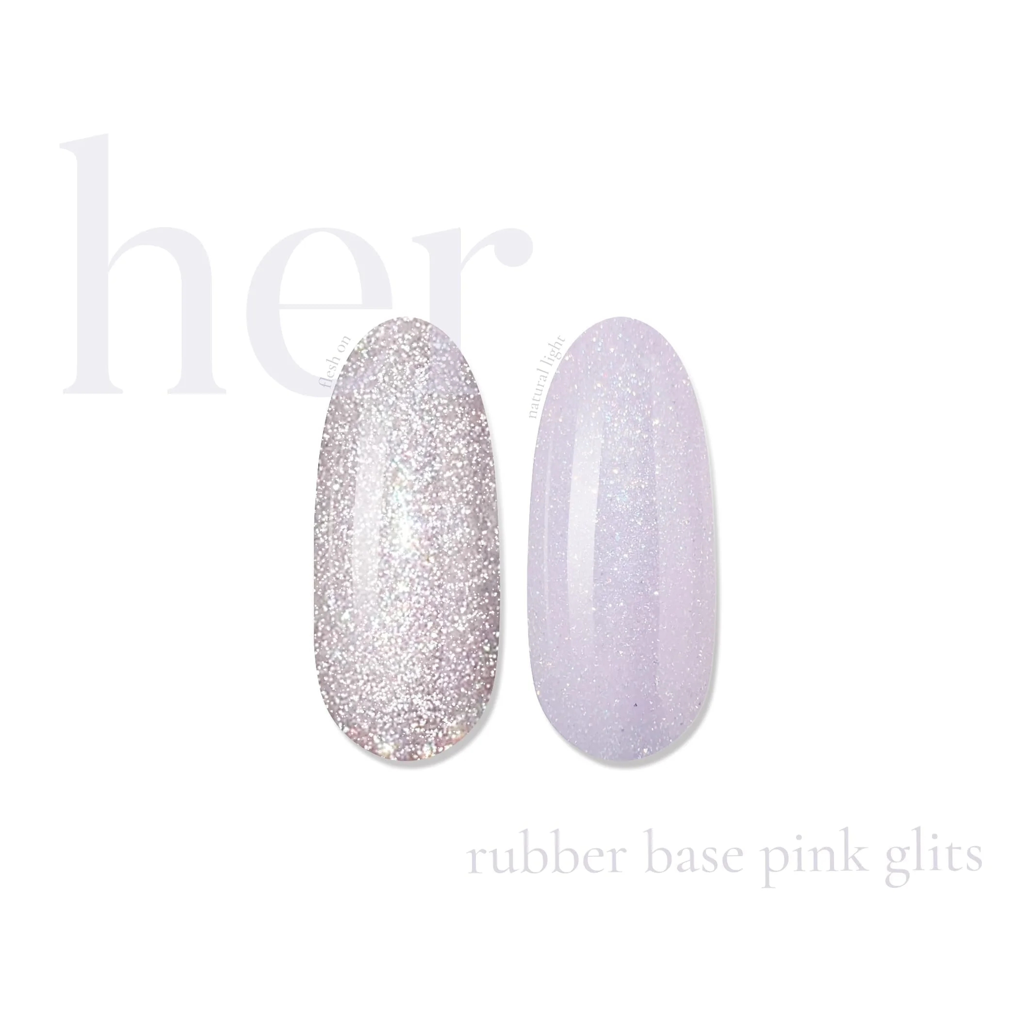 Her Rubber Base Pink Glits - Everin