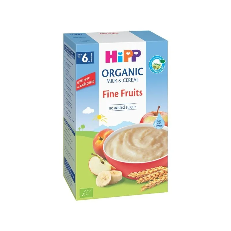 Hipp Lapte si Cereale cu Fructe fine, +6 luni, 250g