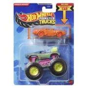 Hot Wheels Monster truck si masinuta metalica Rodger Bodger