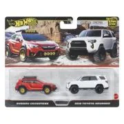 HOT WHEELS PREMIUM SET 2 MASINUTE METALICE SUBARU CROSSTREK SI TOYOTA 4RUNNER 2018 SCARA 1 LA 64
