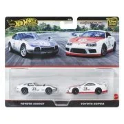 HOT WHEELS PREMIUM SET 2 MASINUTE METALICE TOYOTA 2000GT SI TOYOTA SUPRA SCARA 1 LA 64