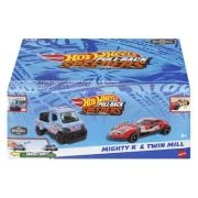 HOT WHEELS SET 2 MASINUTE METALICE PULL BACK MIGHTY K SI TWIN MILL 1: 43