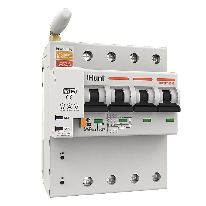 iHunt Home WIFI Smart Circuit Breaker with Metering 4P 16A - Siguranta automata inteligenta cu contorizare
