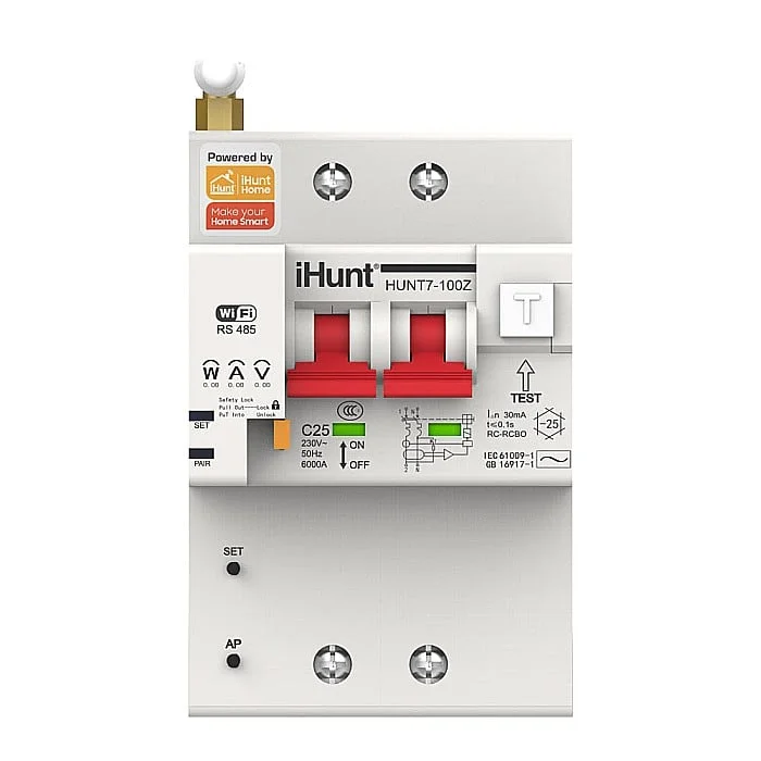 iHunt Home WIFI Smart Metering Leakage Circuit Breaker 2P 32A - Siguranta automata inteligenta cu contorizare