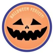 Insigna rotunda cu dovleac Halloween fericit!