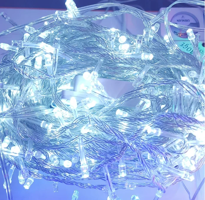 Instalatie de Craciun la priza cu 320 leduri lungime 15 metri ALB RECE 1500 17 Exterior Interior